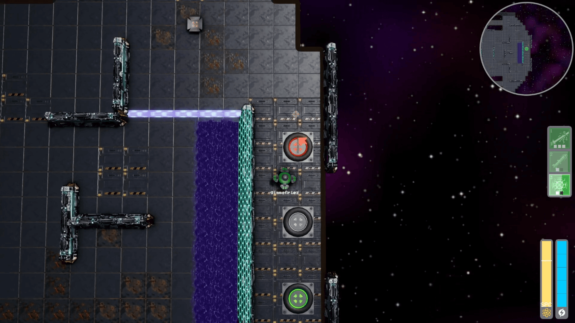 Base defense with mechanical switches and control panels